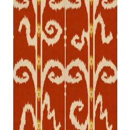 ELYSIA IKAT Crimson Wallpaper Sample