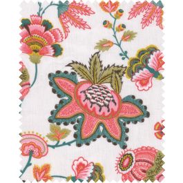 MIDSUMMER FLORAL Embroidered Fabric Sample