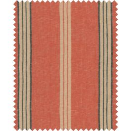 OREGON STRIPES Orange Washed Linen Sample