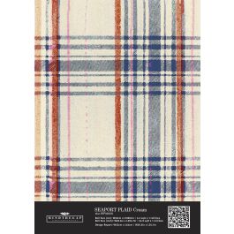 SEAPORT PLAID Cream Wallpaper Sample