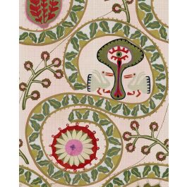 TWO STORKS Taupe Wallpaper Sample