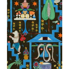 WONDERLAND Anthracite Wallpaper Sample