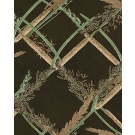 ORNAMENTAL REED Anthracite Wallpaper Sample
