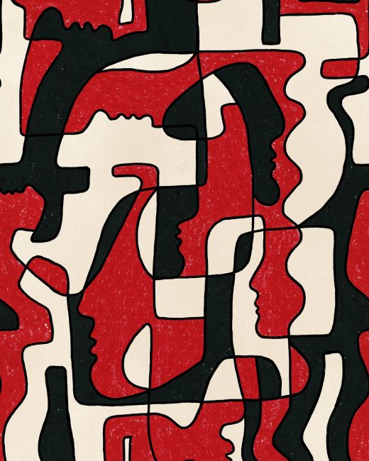 SAUDADE in Red Wallpaper
