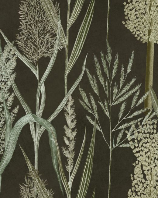 RIVERSIDE FLORA Anthracite Wallpaper