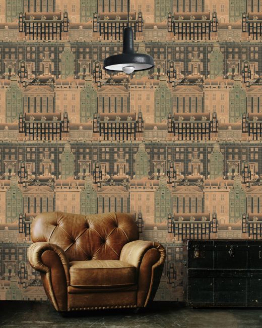 AMSTERDAM Orange Wallpaper