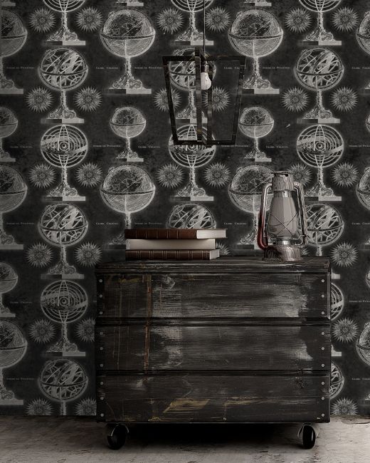 ARMILLARY Anthracite Wallpaper
