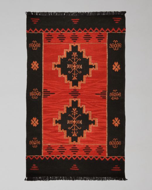 YADIGARI Anatolia Red Wool Kilim - Medium