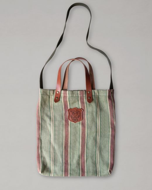 TYROLEAN STRIPES Linen Tote Bag