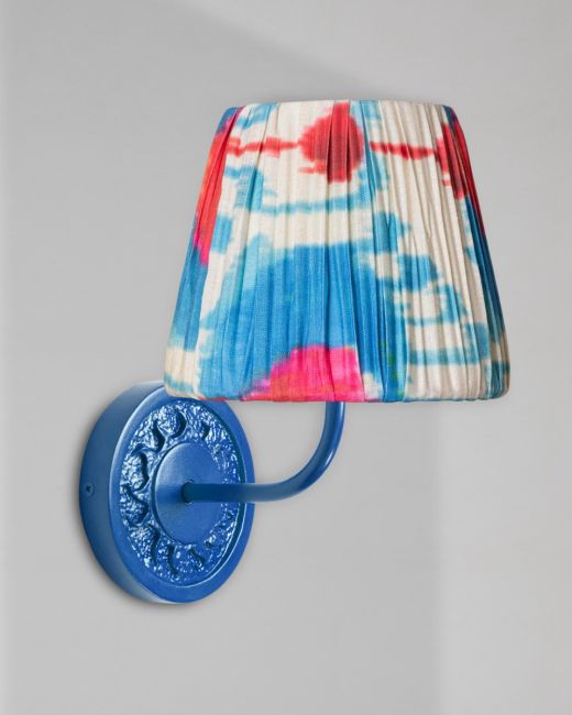 AZIZ Single Arm Sconce in Blue resin