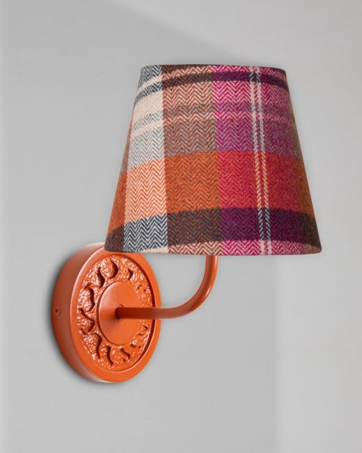 AZIZ Single Arm Sconce in Orange resin