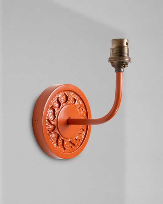 AZIZ Single Arm Sconce in Orange resin