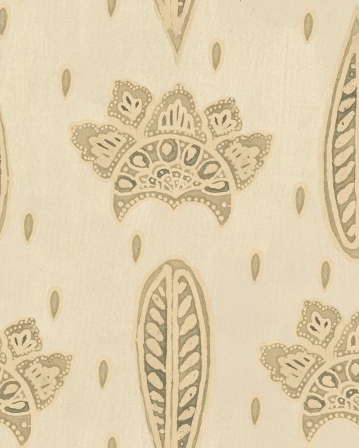 BETHEL BATIK Antique White Wallpaper
