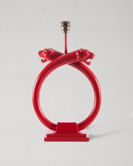 PANTHER Table Lamp in Red resin