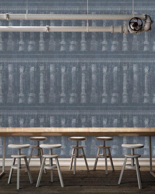 COLONNADE Blue Wallpaper