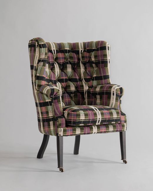 CHURCHILL XL CHAIR - KERSCHDORF Plaid Foliage
