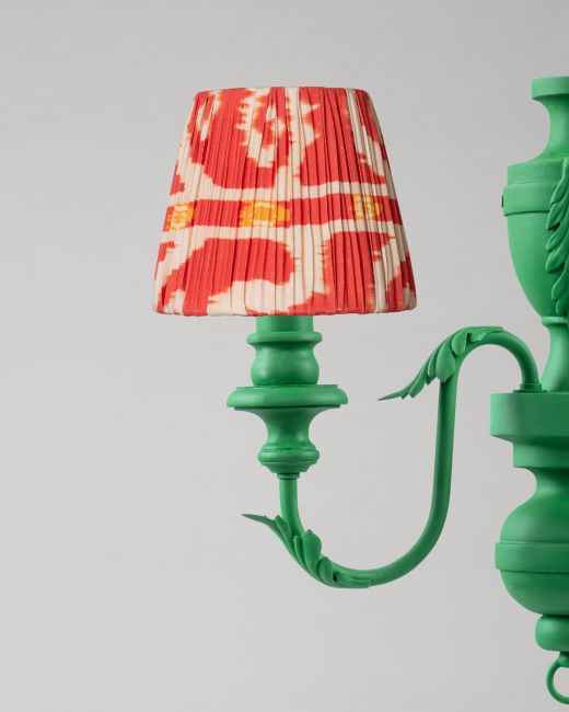ELYSIA IKAT Crimson Pleated Wall Shade