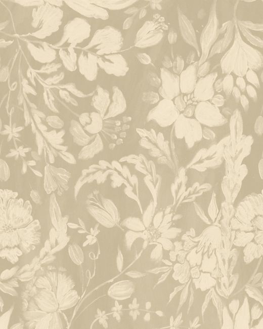 FLOWERY ORNAMENT Taupe Wallpaper