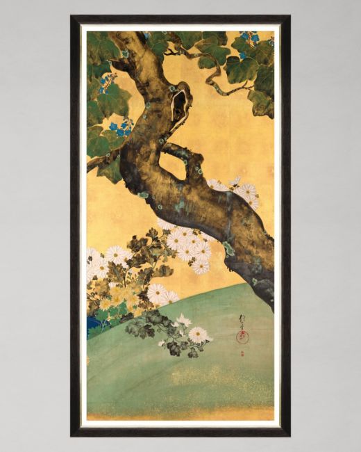 PAULOWNIAS AND CHRYSANTHEMUMS II Framed Art