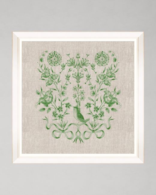 EMBROIDERY FOLK III Framed Linen