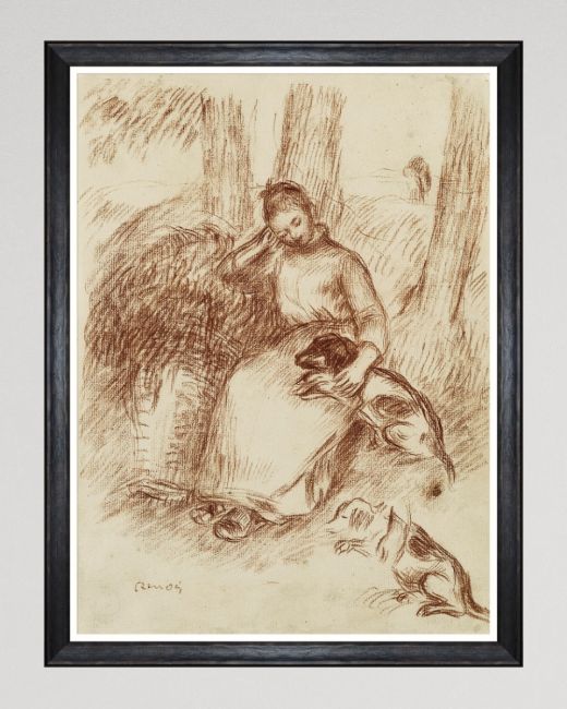 PEASANT GIRL BY RENOIR Framed Art