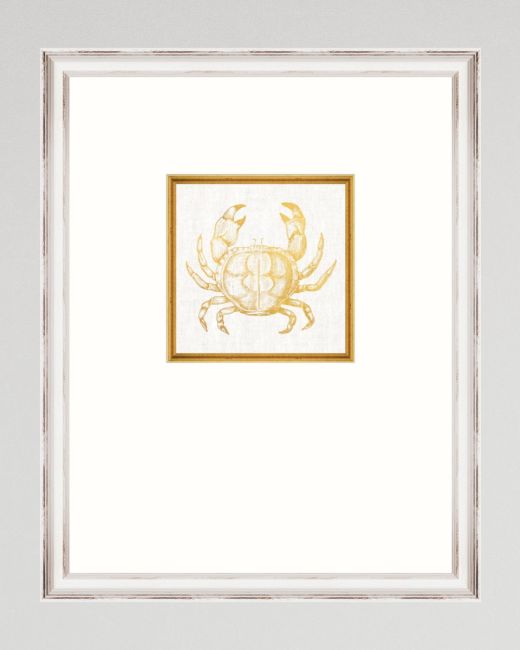MEDITERRANEAN GEMS - CRAB Framed Linen