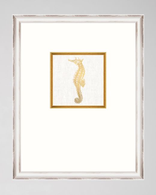 MEDITERRANEAN GEMS - SEAHORSE Framed Linen