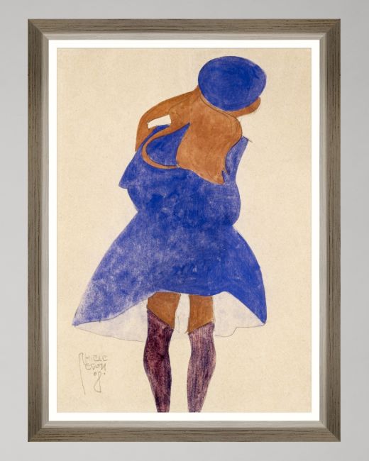 Standing Girl by Egon Schiele Framed Art