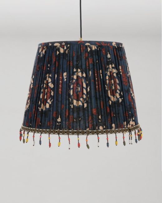 FLOURISH BLUE Pleated Pendant Lamp