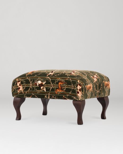 HUDSON STOOL - MOUNTAIN DOGS Cypress Green velvet