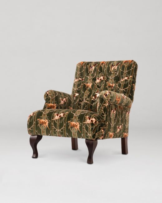 HUDSON CHAIR - MOUNTAIN DOGS Cypress Green velvet