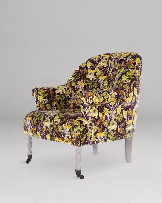 ST GERMAINE Tufted Chair - LA VOLIERE Velvet