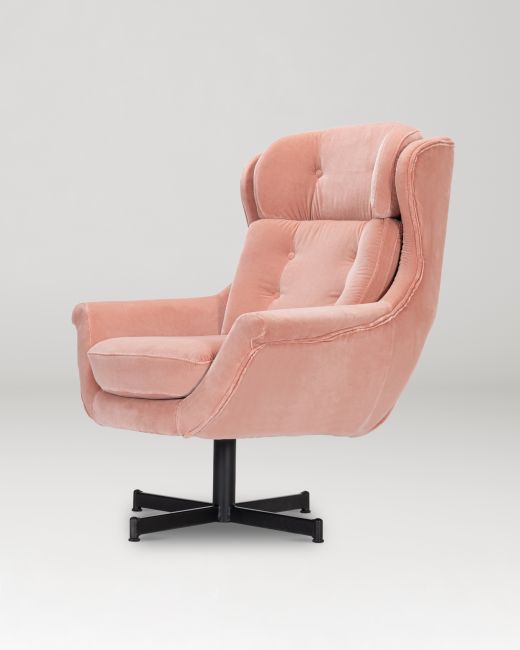 JOHN SVIWEL CHAIR - MUTED CLAY cotton velvet