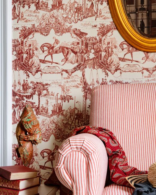 GRAND PRIX Smokey Red Wallpaper