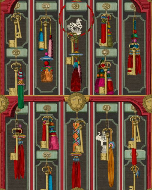 GRAND SUITE KEYS Anthracite Wallpaper