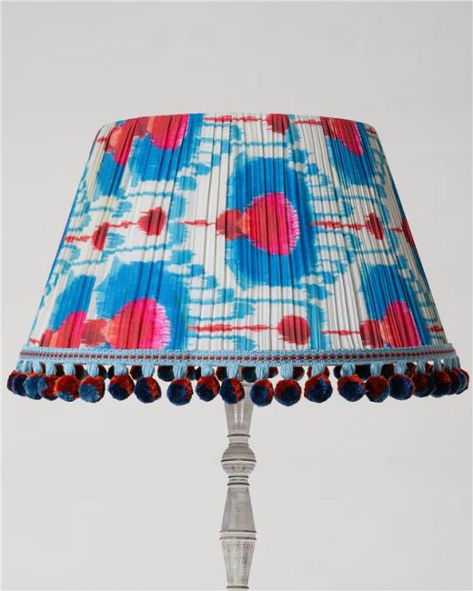 IKAT PEACOCK FEATHER Pleated Lampshade
