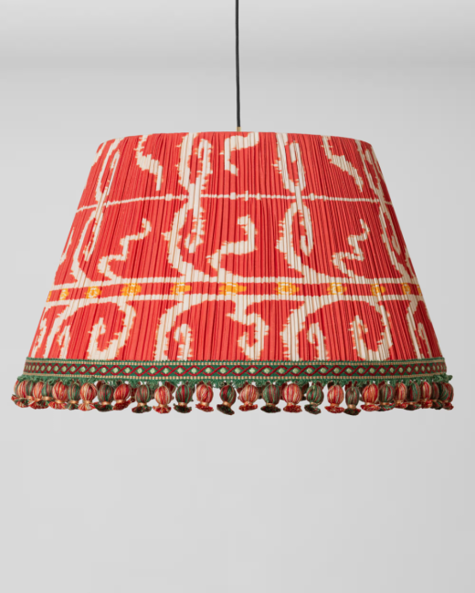 ELYSIA IKAT Crimson Pleated Pendant Lamp