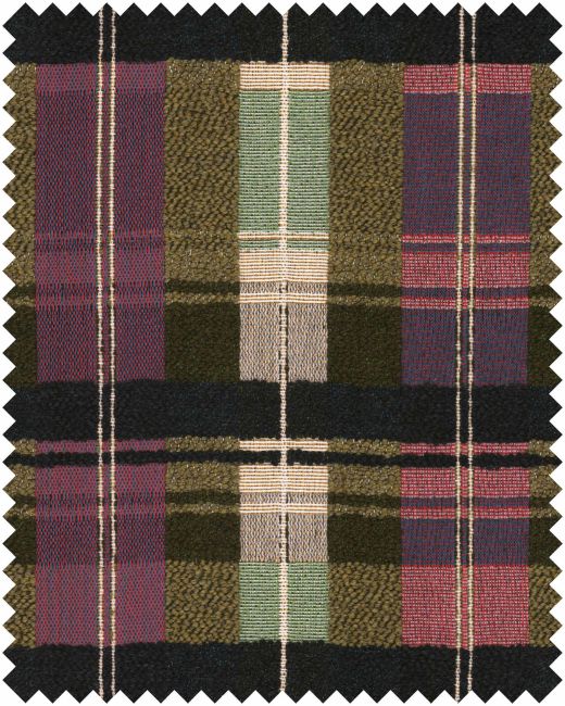 KERSCHDORF Plaid Foliage Woven Fabric
