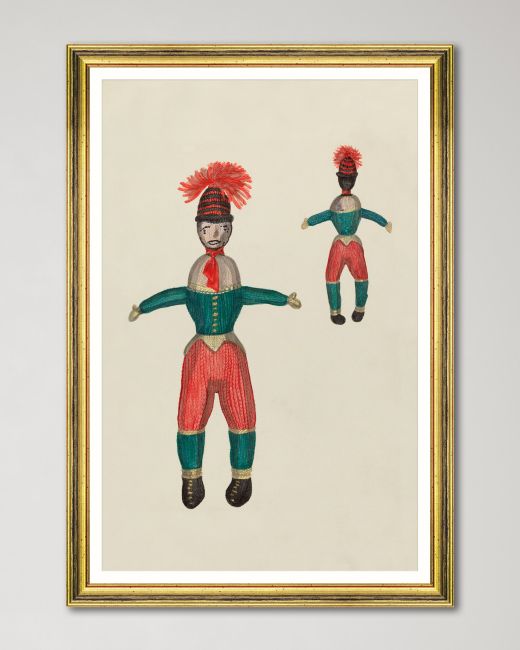 KNITTED DOLL DUKE Framed Print