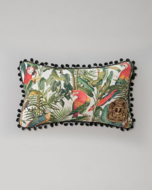 PARROTS OF BRASIL Linen Cushion - Rectangular