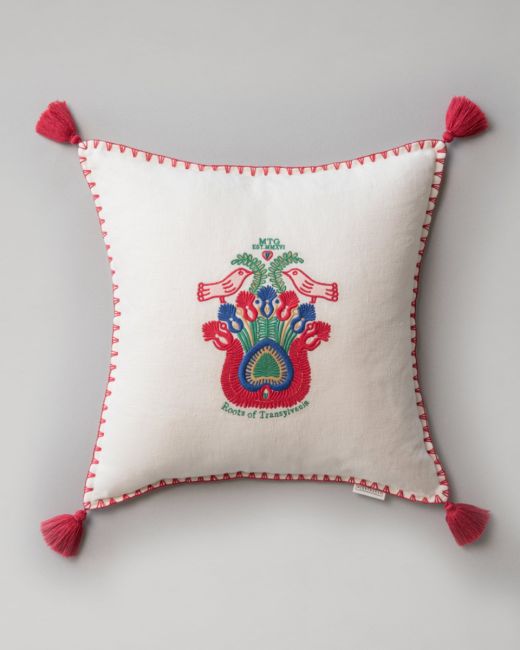 ROOTS OF TRANSYLVANIA Linen Embroidered Cushion
