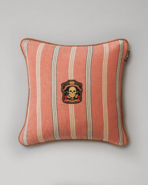 OREGON STRIPES Orange Washed Cushion