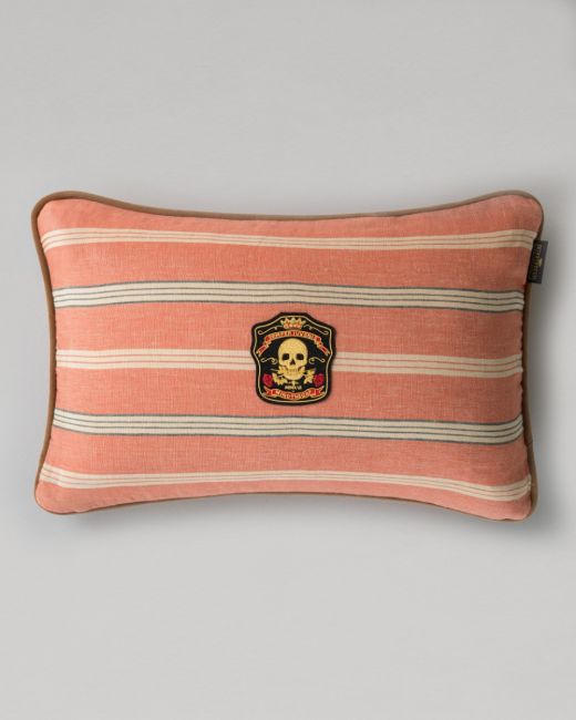 OREGON STRIPES Orange Washed Cushion - Rectangular