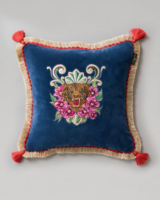 ROARRR Embroidered Velvet Cushion