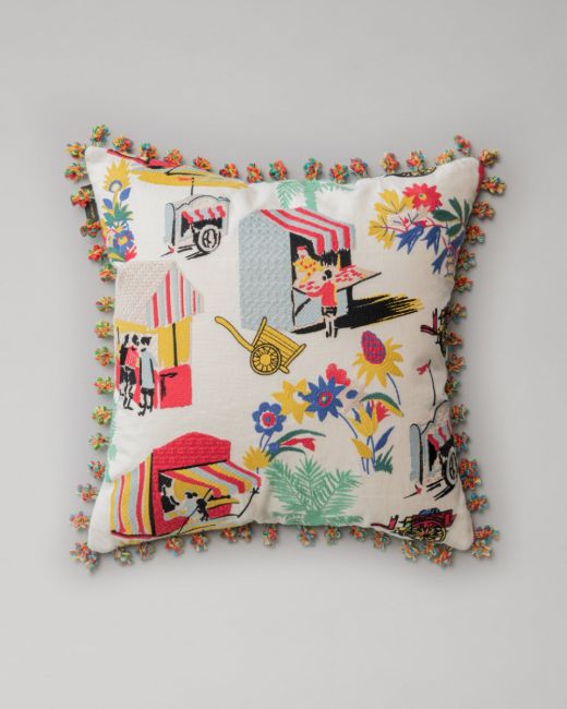 CARRETO DEL CIBO Embroidered Cushion