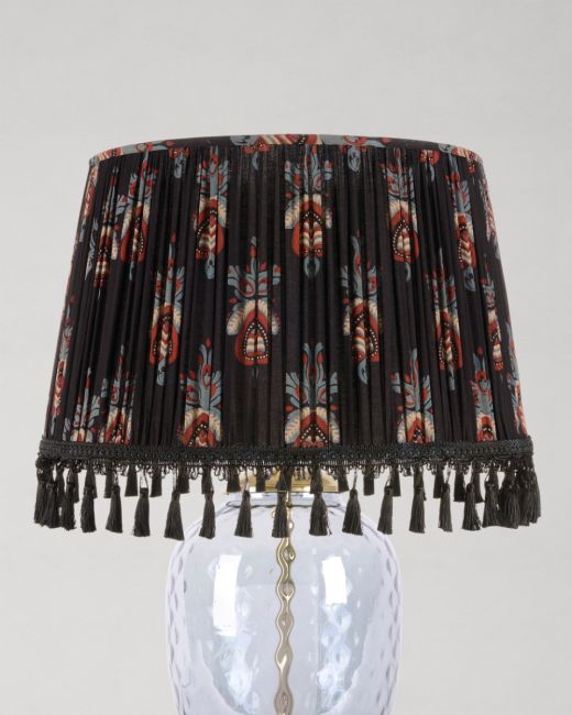 FLORAL CREST Pleated Lampshade