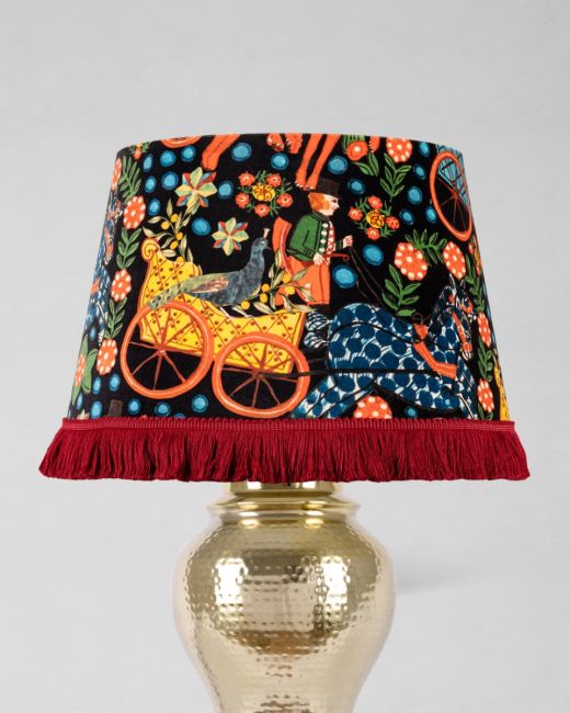 FASNACHT Anthracite Velvet Lampshade