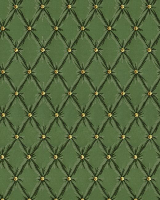 TUFTED PANEL Forest Green Wallpaper
