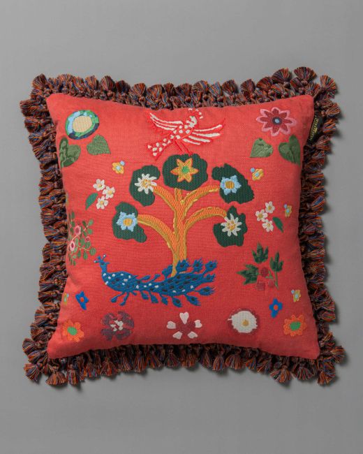 THE GARDEN BETWEEN US embroidered cushion
