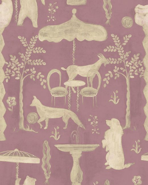 THE HIDDEN REALM Mauve Wallpaper